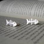 sterling silver fish bone e..