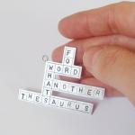 Crossword pendant necklace ..