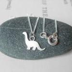 dinosaur necklace in sterli..