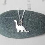 dinosaur necklace in sterli..