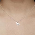 dinosaur necklace in sterli..