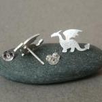 dragon earring studs in ste..