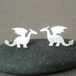 dragon earring studs in ste..