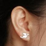 dragon earring studs in ste..