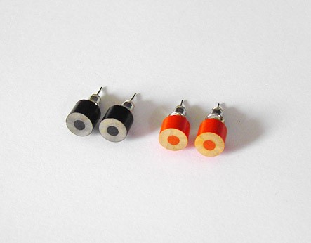 color pencil earring studs, The Halloween Edition