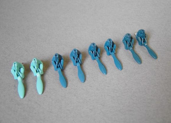 zipper ear studs collection No. 4 (limited edition)