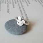 bunny rabbit ring in sterli..