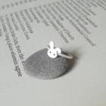 bunny rabbit ring in sterli..